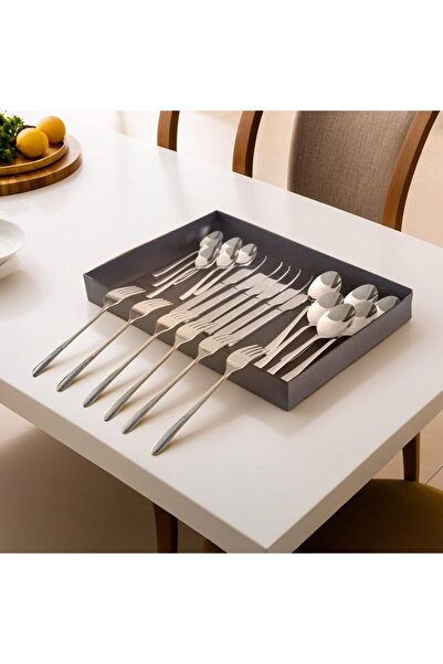 KASINDA مجموعة ملاعق طاولة من الفولاذ المقاوم للصدأ (M18-24 قطعة)