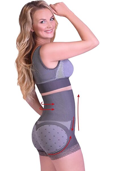 Sankom Patent Bamboo Brief - Grey High Waist Body Shaper (M)