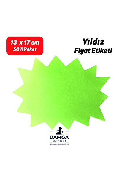 DamgaMarket Cenovnik Zelena Zvezda 13×17 cm – 50 komada praznih etiketa za pr...