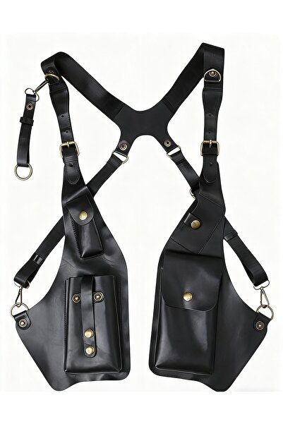 Generic Steampunk Shoulder Harness Bag Wallet Pouch for Costume Outdoor Biking