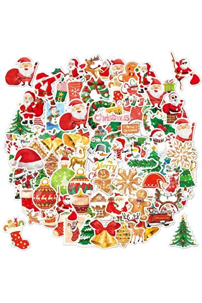 OEM Set of 100 self-adhesive PVC stickers with Christmas motifs,
