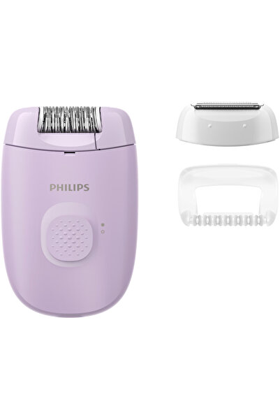 Philips Epilator Series 2000 BRE237/00, 1 speed setting, washable epilation head, 2 accessories, Lilac