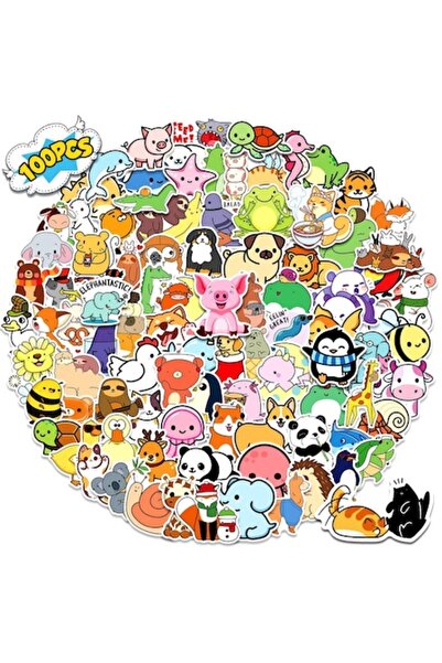 Feicaeesa Set de 100 de autocolante decorative, vinil, impermeabile, multicol...