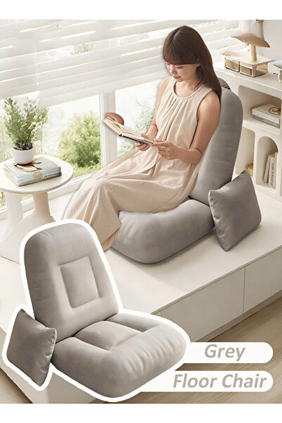 Generic Adjustable Floor Chair with Back Support, 5-Position Floor Lazy Sofa, Padded Couch Recliner, Folding