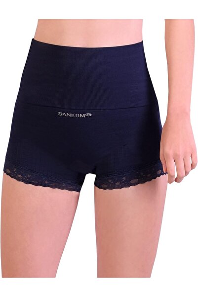 Sankom Patent Classic Brief for Women - Dark Blue High Waist Shapewear