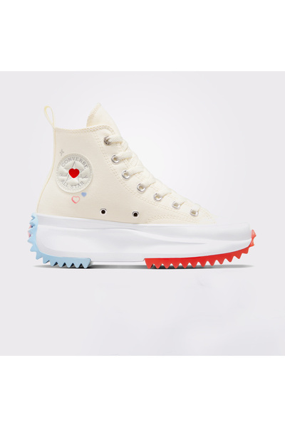 Converse Run Star Hike Platform Y2K Heart Unisex Krem Sneaker