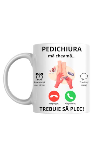 T&M Personalizare Cană personalizată - Pedichiura mă cheamă... Trebuie să mer...