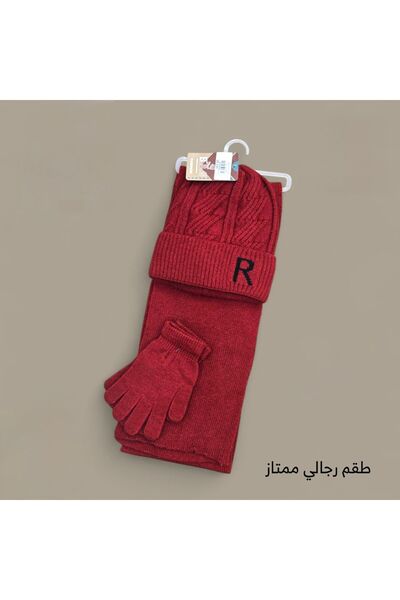 GENERAL Winter hat set with beanie, scarf, and gloves for men and women; women's ski hat and gloves.