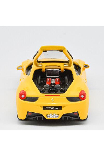 BBURAGO Ferrari 458 Italia Yellow 1/24 Die-cast Model by