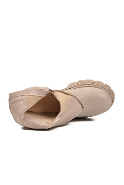 AYK'S Beige Zippered Children's Boots with Fleece Inside Dante F