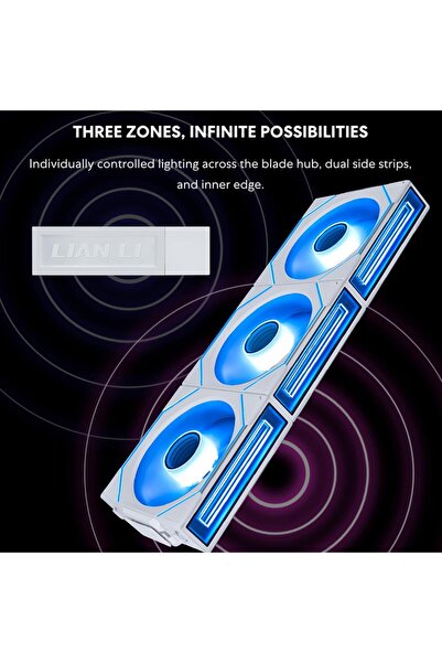 Lian Li UNI Fan SL-Infinity Wireless 120 Single Pack - White
