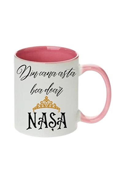 T&M Personalizare Personalized mug - Only NASA drinks from this mug! pink, 330 ml