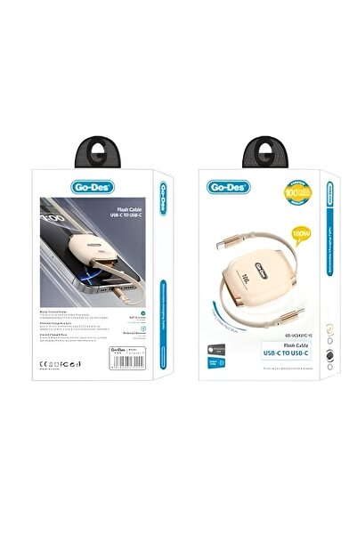 Go-Des GD-UC682 100W Type-C to Type-C Retractable Charging and Data Cable