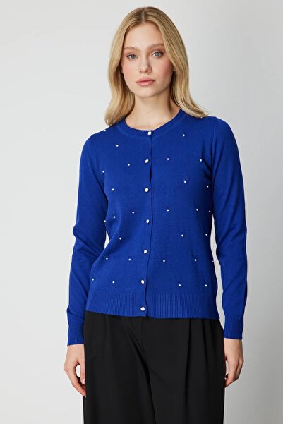 Onteks 65930 Cardigan with Pearls and Zero Necklace