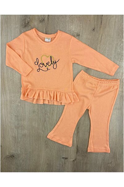 Minamino Max-Trd (1-4 Yaş) Lovely Desenli İspanyol Paça Mevsimlik Takım