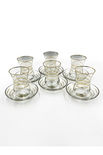ACAR Luxury Turkish Tea Glass Set with Elegant Gold Details – 6 Pieces | Made in Turkey