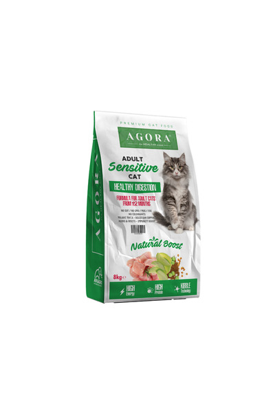 Agora CAT ADULT DELICATE - Hrană completă pentru pisici adulte cu digestie se...
