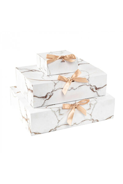 Eva Grace Gift box, with bow and marbled pattern