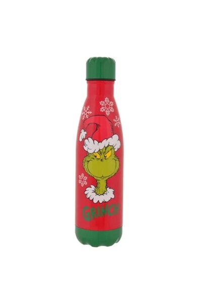 AB HOMES 500ml Grinch Christmas Stainless Steel Thermos - Red