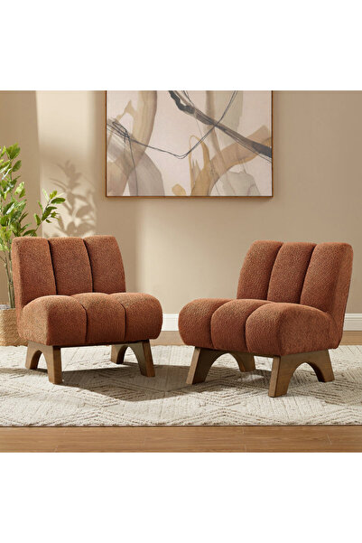homejoyz | Museum Chairs Boucle & Swedish Wood - Orange