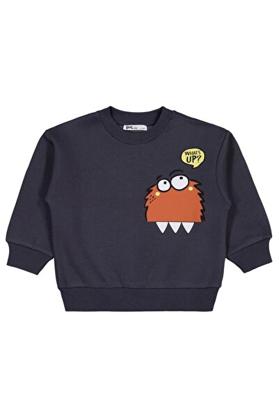 Civil Boys Monster Printed 2-5 Years Old Sweatshirt - Gray 5-6 Years Old