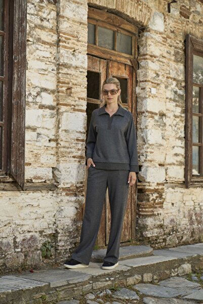 Cossy By Aqua Yaka Detay Spor 2'li Takım CossybyAqua 26043-38 - ANTRASİTMELANJ