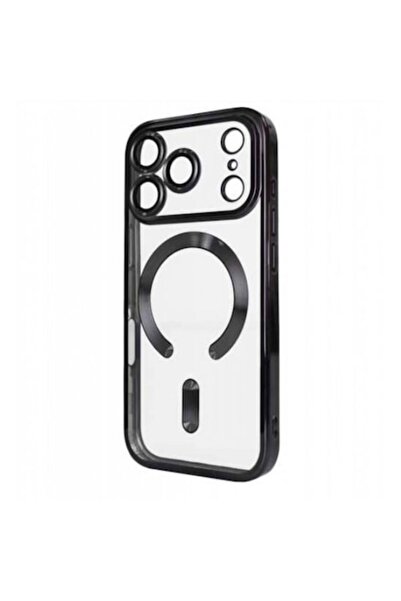 Plating Carcasă pentru iPhone 17 Pro Max, MagCase, TPU transparent cu ramă ne...