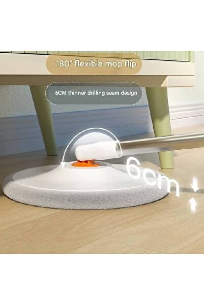 NKX Clean Water Spin Mop Set – 130cm Height with 30x18cm Bucket and 245mm Mop Pad