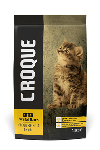 Croque Yavru Kuru Kedi Maması (Kitten) Tavuk Etli 1,5KG (3012)