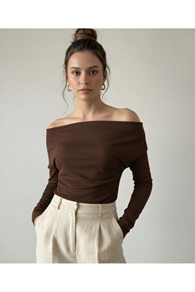 ns nirvana secret Νέο προϊόν Μπλούζα με μακρύ μανίκι χειμερινή απόχρωση με λαιμόκοψη καγιάκ