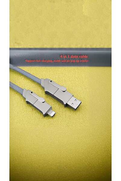 Sweet seven 60W Fast Charging USB C Cable, 3.3ft Braided Anti-Tangle, 4-in-1 Multi Charging & Data S