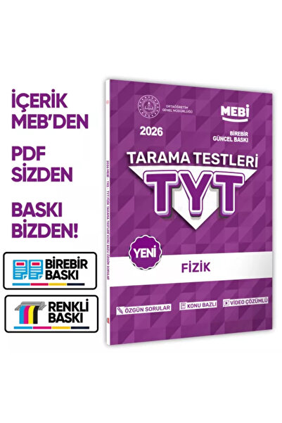 Karakutu Yayınları 2026 YKS-TYT MEBİ-OGM Fizik Özgün Tarama Testleri Kitabı A...