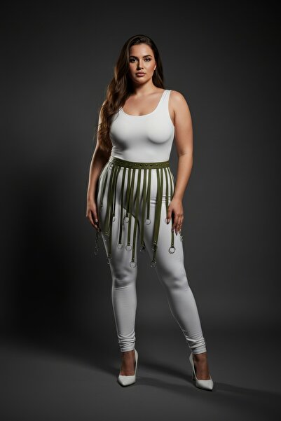 Angels Passion Fusta kaki de mărime mare Structură clasică elastică Smart Casual - Trend Pieces Lenjerie intimă