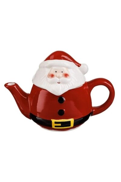 AB HOMES Χριστουγεννιάτικη τσαγιέρα, σχέδιο Άγιος Βασίλης, με καπάκι, 420 ml