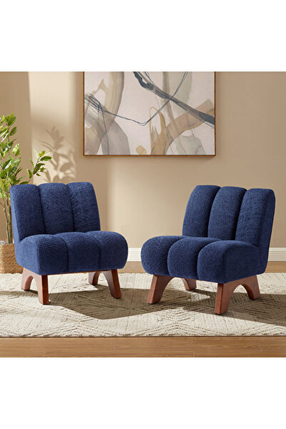 homejoyz | Museum Chairs Boucle & Swedish Wood - Blue