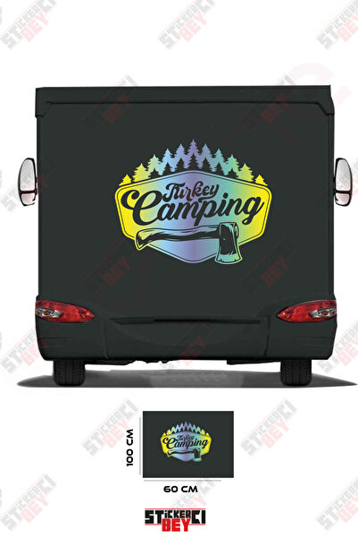 STİCKERCI BEY Turkey Camping Written on Caravan Sticker Coating