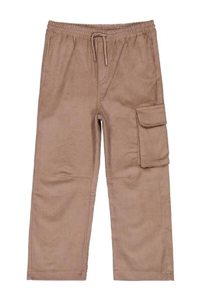 Civil Boys Cargo Pocket Pack Velvet 6-9 Years Old Pants - Beige 8-9 Years Old