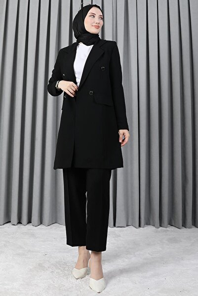 GİYZAMİLA Blazer Jacket Suit Black