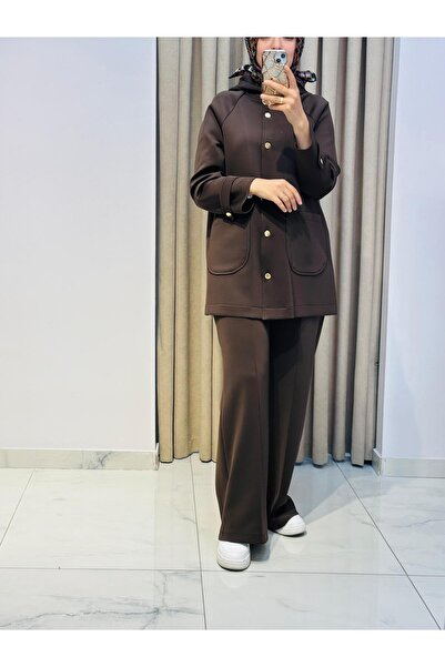 TERZİ DÜKKANI طقم بنطلون وسترة من مولين بوف باللون البني