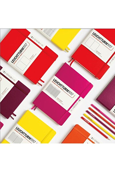 Leuchtturm1917 Leuchtturm 1917 A5 Notebook (Math/Grid) - Berry, 251 pages