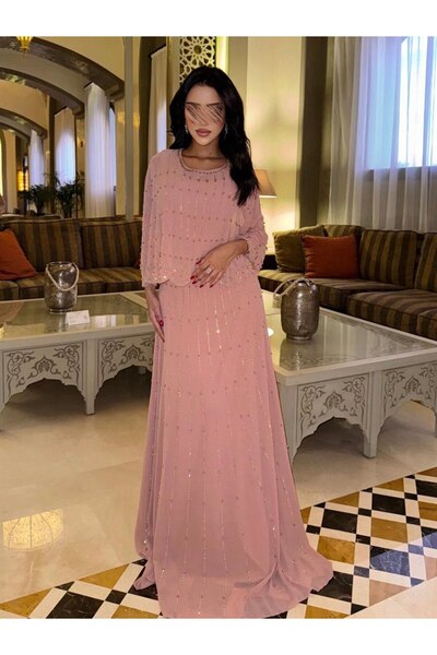 SELSAL فستان سهرة شكك لؤلؤ