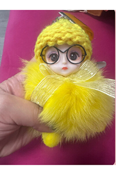 TChic Plush Glasses-Wearing Girl Doll Bag Ornament/Charm Keychain