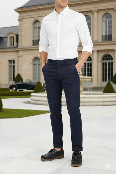 Deniz Terlik Ανδρικά παπούτσια casual loafer με κορδόνια από γνήσιο δέρμα