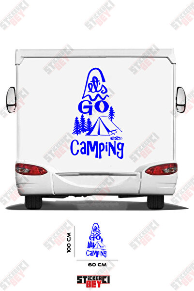 STİCKERCI BEY ملصق كارافان مع صورة لخيمة وشجرة مكتوب عليها 'التنزه'