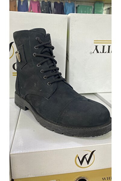 White city Süet içi kürklü uzun bot