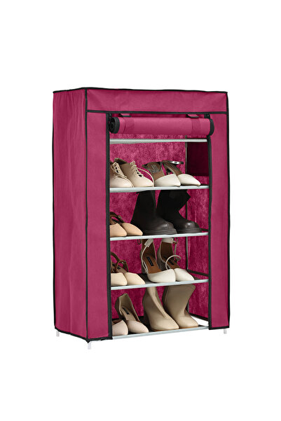 Lawazim 5-Tier Shoe Rack with Dust Cover 60x30x90cm - Entryway Storage