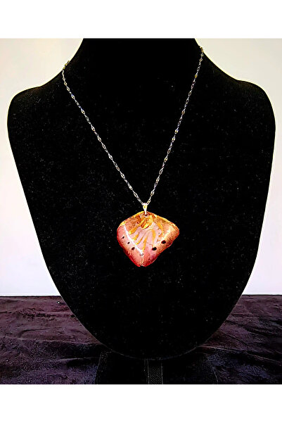 Selin Mode Pendant – Natural rose petal with golden reflections