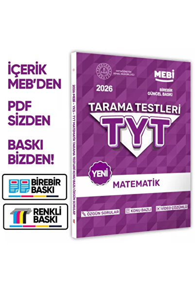Karakutu Yayınları 2026 YKS-TYT MEBİ-OGM Matematik Özgün Tarama Testleri Kita...