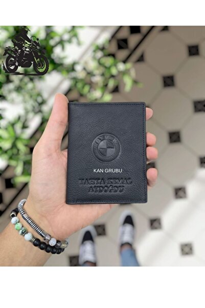 Visso leather BMW MOTOSİKLET Hakiki Deri Ruhsat Kılıfı İsme Özel Çanta Erkek ...