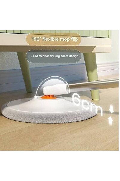 NKX Clean Water Spin Mop Set – 130cm Height with 30x18cm Bucket and 245mm Mop Pad